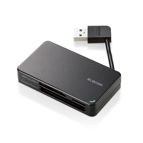エレコム USB2.0対応メモリカードリーダー ケーブル収納型タイプ MR-K304BK <br><br>人気 商品 送料無料