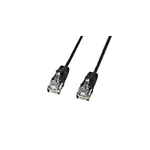 機器 パーツ ケース スタンド アクセサリー 部品 マウス パット WEB LAN ルーター デジタル関連 | サンワサプライ カテゴリ6準拠極細LANケーブル ブラック、7m KB-SL6-07BK