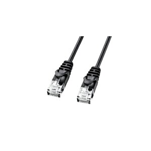 機器 パーツ ケース スタンド アクセサリー 部品 マウス パット WEB LAN ルーター デジタル関連 | サンワサプライ カテゴリ6極細LANケーブル LA-SL6-005BK