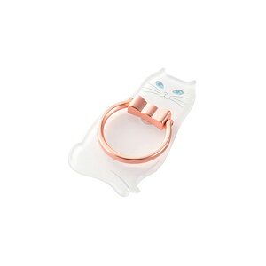 情報 周辺 機器 パーツ ケース スタンド アクセサリー 部品 マウス パット WEB デジタル関連 | エレコム スマートフォン用ストラップ フィンガーリング アニマル 白ネコ P-STRAMCATW