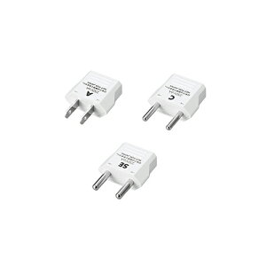 YAZAWA 海外用電源プラグ3セットKPS3 | コンセント 電源 プラグ 関連単語 コード ケーブル おしゃれ タワー type-c マグネット 変換 ソーラー 有線 無線 カバー タップ タイマー usb ボックス キャッ