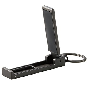 OA機器 デジタル 情報 周辺 機器 パーツ ケース スタンド アクセサリー 部品 マウス デジタル関連 | エレコム スマホスタンド コンパクト バックハンガー機能 キーリング マットブラック P-DSCM