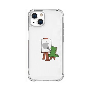 機器 パーツ ケース スタンド アクセサリー 部品 マウス パット WEB LAN ルーター デジタル関連 | AKAN ソフトタフケース for iPhone 13 おしごとザウルス?画家 グリーン AK20971i13