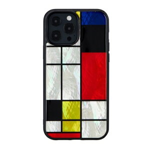 ikins 天然貝ケース iPhone 13 Pro Max Mondrian I21081i13PM | iPhone ipad 関連単語 ケース pro スマホ 携帯電話 カバー 15 スマートフォン 16 タブレッド 14 air 本体 pc mini 世代 第10 第9 パソコン 充電 ケーブル