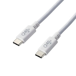 GR USB2.0P[u/C-C^Cv/Fؕi/USB Power DeliveryΉ/240W/2.0m/zCg U2C-CCPE20NWH