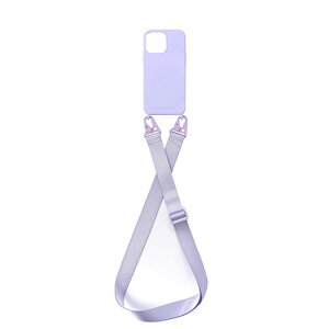 PHONECKLACE バンドショルダーストラップ付きシリコンケース for iPhone 14 Pro ラベンダー 背面カバー型 PN23884i14PLV | iPhone ipad 関連単語 タブレッド 14 air 本体 pc mini パソコン アイフォン アイパッド