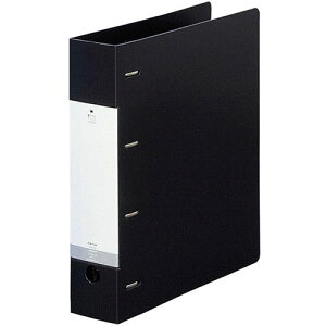 LIHIT LAB. リクエスト D型リングファイル A4S 4穴 ブラック G1280-24-BK ジャンル(事務用品 手芸 文房具 ファイル 日用品雑貨)