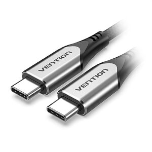 VENTION USB-C to USB-C 3.1ケーブル 0.5m グレー TA-7770 | スマホ pc スマートフォン タブレット 周辺機器 アクセサリー 関連単語 モニター デジタルケーブル ネットワーク WIFI パソコン 変換 コネクタ
