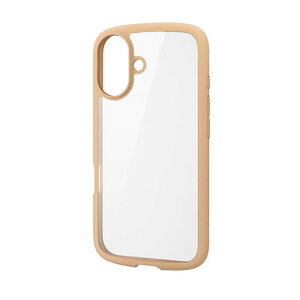 エレコム iPhone 16 ハイブリッドケース TOUGH SLIM LITE フレームカラー カフェオレ PM-A24ATSLFCBE | Apple iPhone iPad スマホ 関連単語 ホルダー タブレッド ペン キッズ キーボード sim パソコン アーム ウ