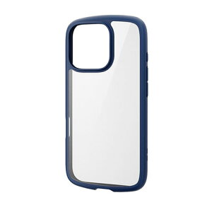 エレコム iPhone 16 Pro ハイブリッドケース TOUGH SLIM LITE フレームカラー ネイビー PM-A24CTSLFCNV | Apple iPhone iPad スマホ 関連単語 ホルダー タブレッド ペン キッズ キーボード sim パソコン アーム ウ