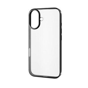 エレコム iPhone 16 ソフトケース サイドメッキ メタリックブラック PM-A24AUCTMBK | Apple iPhone iPad スマホ 関連単語 ホルダー タブレッド ペン キッズ キーボード sim パソコン アーム ウオッチ 16 ア
