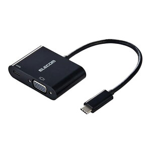GR USB Type-C(TM) - VGAϊA_v^[ 1|[g USB PD ubN AD-CVGAPDBK2 PC p\R X}z ^ubg | ֘AP Ӌ@  Android hCu USB Xg[W tbV[ R
