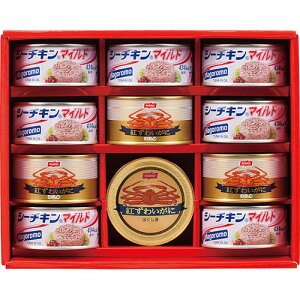 紅ずわいがに&シーフードギフト はごろもシーチキンマイルド(140g)×7、ニッスイ紅ずわいがにほぐし身(100g)×4 B1151518 食品 佃煮 詰合せ セット ギフト | 関連単語 詰め合わせ 海苔 味海苔 梅 米