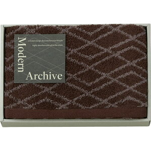 Modern Archive フェイスタオル ブラウン 34×70cm MAC2510BR B1039605 健康 美容 介護 | 関連単語 補助器具 歩行 化粧水 コスメ 下地 化粧品 スプレー 美容液 美顔器 家電 美顔 ブラシ ポーチ 鏡付き 落と