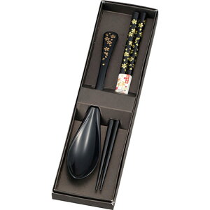 箸・スプーン 桜 黒 箸(22.5cm)・スプーン×各1 B1035525 食器 コップ タンブラー ビヤー グラス スプーン フォーク 皿 どんぶり カップ ボトル 箸 マグ プレート 茶器 ポット 鉢 | 関連単語 サーモ