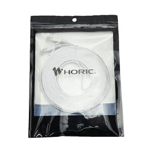 HORIC ホーリック LANケーブル カテゴリー6A対応 フラットタイプ 10m ホワイト LC100-039FW PC パソコン スマホ タブレット | 関連単語 スマートフォン 携帯電話 アクセサリー iPhone パーツ iPad 周辺機