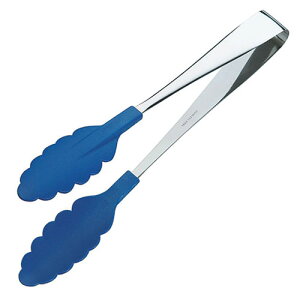 田辺金具 抗菌耐熱カラートング(中) 250mm ブルー TK-0040 調理 料理 キッチン | 関連単語 焼型 トング ヘラ 茶こし スライサー カップ ナイフ 網 こし 串蒸し 器 ネット 缶切り アイス コルク ピー