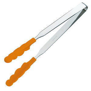 田辺金具 N抗菌耐熱カラートングスリム(中) 250mm オレンジ TK-0170 調理 料理 キッチン | 関連単語 ナイフ 網 こし 串蒸し 器 ネット 缶切り アイス コルク ピーラー 計量 千切り カッター 着火 保