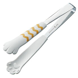 田辺金具 卓上トング きゃっちだにゃん 白しま(ホワイト) TK-1177 調理 料理 キッチン | 関連単語 抜き型 製菓 焼き型 お菓子 焼型 トング ヘラ 茶こし スライサー カップ ナイフ 網 こし 串蒸し 器 ネット 缶切り アイス コルク ピーラー 計量 千切り カッター