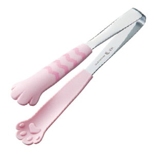 田辺金具 卓上トング きゃっちだにゃん 桃しま(ピンク) TK-1184 調理 料理 キッチン | 関連単語 便利 時短 鍋 揚げ物 天ぷら 唐揚げ ケーキ クッキー 抜き型 製菓 焼き型 お菓子 焼型 トング ヘラ