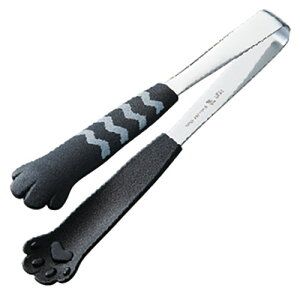 田辺金具 卓上トング きゃっちだにゃん 黒しま(ブラック) TK-1214 調理 料理 キッチン | 関連単語 アイディア ジューサー ミキサー 便利 時短 鍋 揚げ物 天ぷら 唐揚げ ケーキ クッキー 抜き型