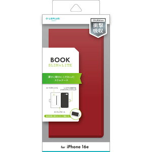 LEPLUS NEXT iPhone 16e ^EyPUU[蒠P[X BOOK SLIM&LITE bh LN-ISS24BSLRD PC p\R X}z ^ubg | ֘AP USB Xg[W tbV[ RpNg j^[ A[ t 