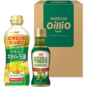 【5セット】 日清オイリオ ヘルシーオイル&EXVオリーブオイルギフト ヘルシーキャノーラ油(350g)・エキストラバージンオリーブオイル(145g)×各1 C6179574X5 ギフト お歳暮 お中元 お祝い 見舞い |