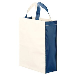 【5枚セット】 再生PETユーティリティバッグコンビ Mサイズ A4がすっぽり・約320×250×100mm・持ち手約27cm ネイビー 22556705X5 鞄 かばん | 関連単語 2way 黒 旅行 マザーズバッグ 斜めがけ かわいい