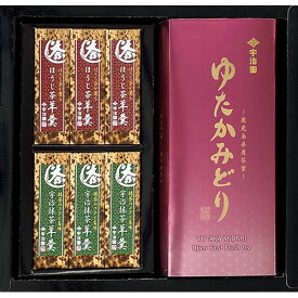 【6セット】 宇治園 緑茶・羊羹セット 【緑茶(ゆたかみどり)/100g・抹茶一口羊羹/48g×3・ほうじ茶一口羊羹/48g×3】 FUJI-030141130X6 コーヒー 紅茶 お茶 | 関連単語 お徳用 リーフティー カフェラテ 茶葉 有機栽培 粉末 ウーロン茶 ティーバッグ