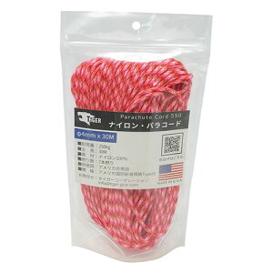 リッチボンド TIGER(タイガー) S-2280c パラコード フラミンゴ 30Mx4mm TIGER02913 台車 カート カゴ キャリー リフト バケット ハンド バッグ | 関連単語 ハンドトラック 軽量アルミ 折りたたみ式 工具