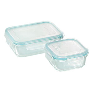 クラルテ 耐熱ガラス製 保存容器 2点セット 電子レンジ・オーブン・冷蔵・冷凍・食器洗い機で使用可能 CTH-002 調理 料理 キッチン | 関連単語 ナイフ 網 こし 串蒸し 器 ネット 缶切り アイス