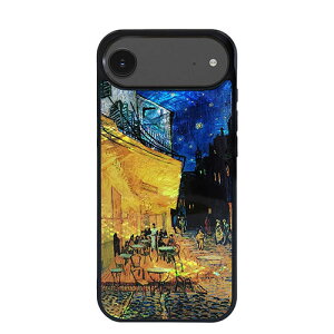 ikins 天然貝ケース for iPhone 17 Air 夜のカフェテラス I28107i17A PC パソコン スマホ タブレット | 関連単語 iPhone パーツ iPad 周辺機器 メモリ Android ドライブ USB ストレージ フラッシュメモリー コン