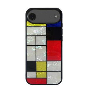 ikins 天然貝ケース for iPhone 17 Air Mondrian I28138i17A PC パソコン スマホ タブレット | 関連単語 iPhone パーツ iPad 周辺機器 メモリ Android ドライブ USB ストレージ フラッシュメモリー コンパクト モニ