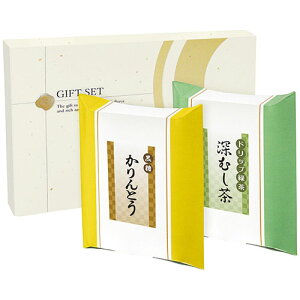 【10セット】 ドリップ緑茶・かりんとう詰合せ【深むし茶(3g×4袋)・黒糖かりんとう15g各1箱】 2728-020X10