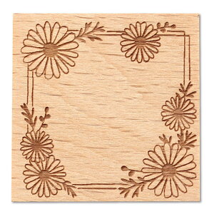 【10個セット】 ARTEC 木柄スタンプ30 レトロフラワー 木春菊 カレンダーやノートのアクセントに 四隅に花咲く上品なフレームスタンプ ATC74751X10