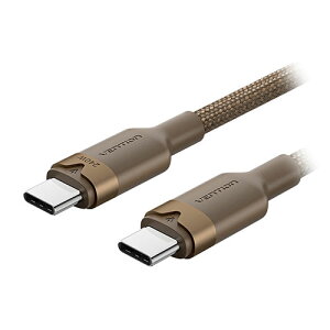 VENTION USB 2.0 C Male to C Male 5A�P�[�u�� 1m �A���~�j�E�������^�C�v eMarke�Ή� �S�[���h TR-1368