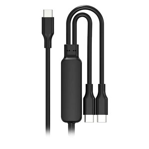 HIDISC PD100W�Ή� �f���A���w�b�h 2in1 Type-C to C�P�[�u�� �u���b�N HD-2IN1C100W15BK PC �p�\�R�� �X�}�z �^�u���b�g | �֘A�P�� ssd �f�B�X�N hdd ���[�^�[ �A�_�v�^ �t���b�V�� LAN ���� �L�� �P�[�u�� ��