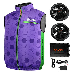 G.B.Z A.T.FIELD COVELL�󒲗╗���x�X�g �G���@���Q���I�� M �p�[�v�� 36V�t�@���o�b�e���[�Z�b�g MJ-EVA2026-purple-M+36V02-FSZ