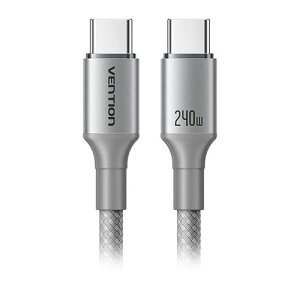 VENTION USB-C �� USB-C 1.5m �}�O�l�b�g�P�[�u�� �ő�240W 5A USB2.0 eMarker�Ή� �A���~�j�E������ �`�^���S�[���h TS-0221 PC �p�\�R�� �X�}�z �^�u���b�g | �֘A�P�� ���j�^�[ �A�[�� �t�� �ی� �}�E�X ssd 