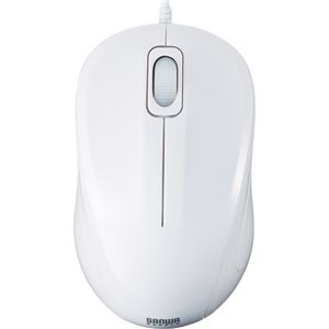 パソコン・周辺機器(まとめ)サンワサプライ静音有線ブルーLEDマウス2ボタンホワイトMA-BL9W1個【×3セット】