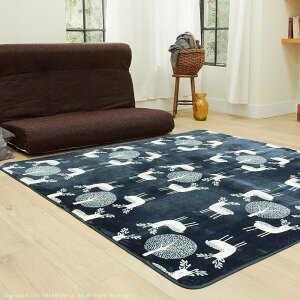 ホットカーペット カバー 電気カーペット対応 北欧ラグ マット-モリス 2畳 186x186cm カバーのみ ラグ ラグマット シャギー 無地 エルク フランネル 保温シート付き 洗える 一年中 床暖房対応