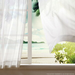 ���@�\�~���[���[�X�J�[�e�� ��130cm ��133�`258cm �h���[�v�J�[�e�� �h�� �ՔM �A�����u���b�N �ې� ���{�� �z���C�g 33101157