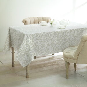 テーブルクロス スペイン 長方形 スペイン製はっ水加工テーブルクロス-ヴェルサ 150x200cm エレガント クラシック柄 ボタニカル柄 角テーブル ダイニングテーブル 食卓を彩る かわいい おしゃ
