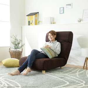 ソファ 1人掛 ローソファ 低反発ハイバックローソファ -ファビオ1人掛け フロアソファー カウチソファー こたつ 一人暮らし ファブリック 脚付き デザイン 日本製 座椅子 コンパクト リクラ