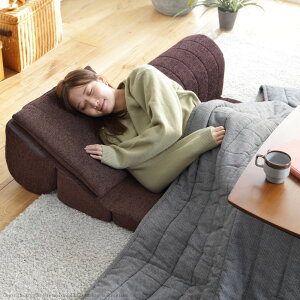 フロアソファー 一人掛け 低反発 フリースタイルローソファ〔ルシオ〕1人掛け ローソファー カウチソファー こたつ 一人暮らし クッション付 ファブリック 1年中快適 国産 日本製 座椅子 コ