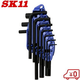 SK11 六角レンチセット 10本組 NO.22 六角棒レンチセット レンチホルダー 工具セット