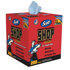 SCOTT ショップタオル ブルーBOX 200枚 紙ウエス 洗車 タオル 洗車用品 スコット 吸水タオル