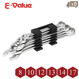 E-Value レンチセット スパナセット コンビネーションレンチセット EMS-06S 工具セット ツールセット 片目片口スパナ