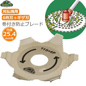 セフティー3 刈払機 草刈り機 巻きつき防止 ブレード 補助 ギザ付 巻付防止ブレード チップソー チップソー用 ガード 部品 ステンレス製 内径25.4mm用 SMBB-110