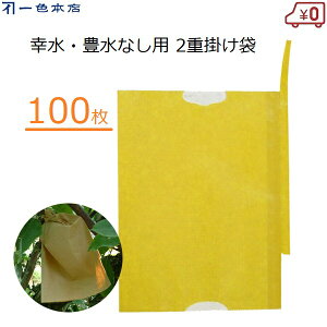 一色本店 なし掛け袋 100枚 果実袋 掛け袋 梨用 幸水 豊水 赤梨 二重掛け袋 雨よけ 雨対策 害虫対策 鳥よけ 有袋栽培 果樹 果実掛け袋 #6 K-12